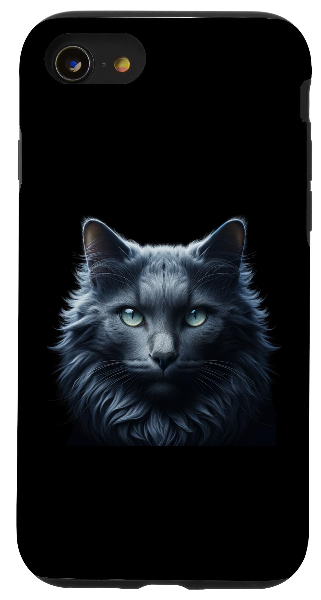 iPhone SE (2020) / 7 / 8 Russian Blue Cat Shirt Cat Face Cute Cat Lover Cat Mom Dad Case