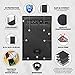 Alban Leather Passport Holder with Boarding Pass Pocket. RFID Blocking. - Black