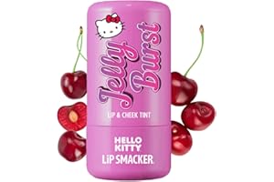 Lip Smacker Hello Kitty So Jelly Lip & Cheek Tint, Moisturizing Sheer & Buildable Color, Fun Bouncy Jelly Texture, Sweet Cherry Flavor - Cherry