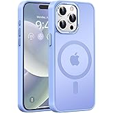 Newfuture Upgraded Magnetic for iPhone 15 Pro Max Case [Compatible with Magsafe] [Mil-Grade Protection], Pocket-Friendly, Slim Translucent Phone Case Cover for iPhone 15 Pro Max 6.7", Blue