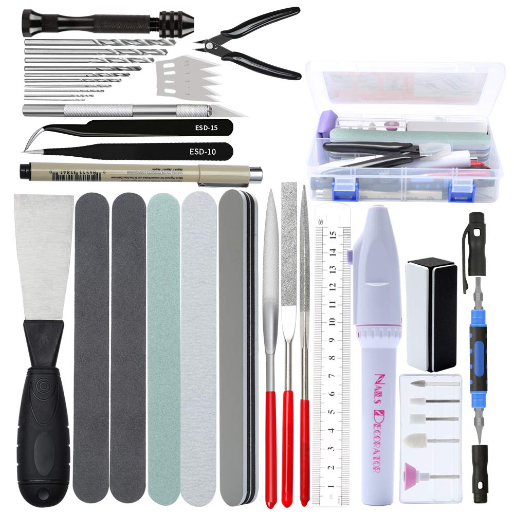 Photo 1 of Gundam Model Tools Kit, LIFEGOO Upgraded Version 42Pcs Hobby Building Tools Kit with Plastic Tool Case Modeler Basic Tools Craft Set Perfect for Gundam Car Model Building Repairing and Fixing