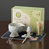Ceremonial Matcha Kit – Japanese Matcha Whisk Set with Bowl, Bamboo Chasen, Scoop & Sifter – Traditional Matcha Making Set for Beginners