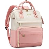 LOVEVOOK Backpack Purse for Women, Mini Backpacks, Small Backpack, Fashion Bag for Work Travel, Lightweight Daypack, Beige-Pink