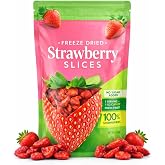 Freeze Dried Strawberry Slices 3 oz Bag Healthy Fruit Snacks No Sugar Added | Crunchy Vegan Gluten Free Non-GMO Strawberry Crisps