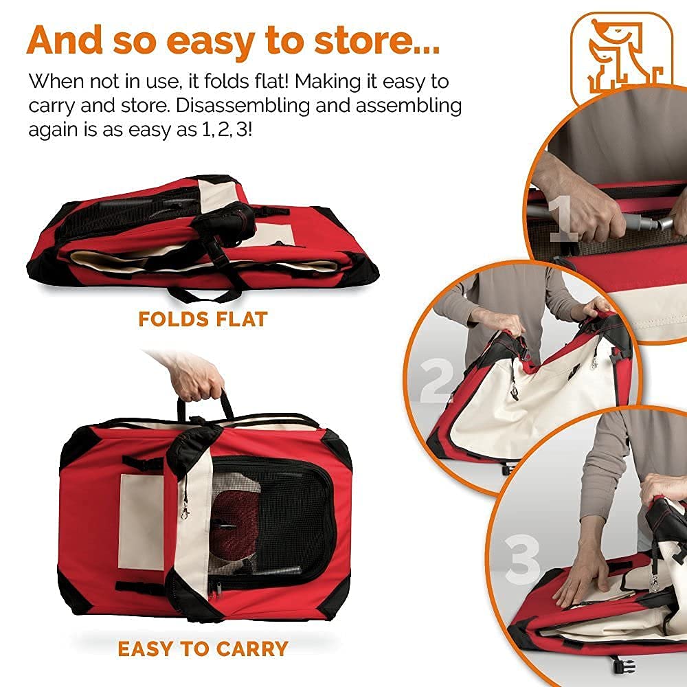 PetLuvHappy Cat Premium Cat Carrier Soft Sided Foldable Top & Side