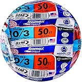 Southwire 63948422 50' 10/3 with ground Romex brand SIMpull residential indoor electrical wire type NM-B, Orange