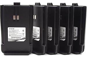 hflexgrad (5-Pack) 3.7V 1000mAh Li-ion Battery Replacement for Retevis RT21, TYT TC-80 T5 Two-Way Radios Walkie Talkies Rechargeable Battery Pack for Police Security Restaurant Outdoor Use