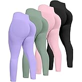 ATHVOTAR Workout Gym Leggings Women, High Waisted Seamless Butt Lifting Scrunch Butt Sports Leggings