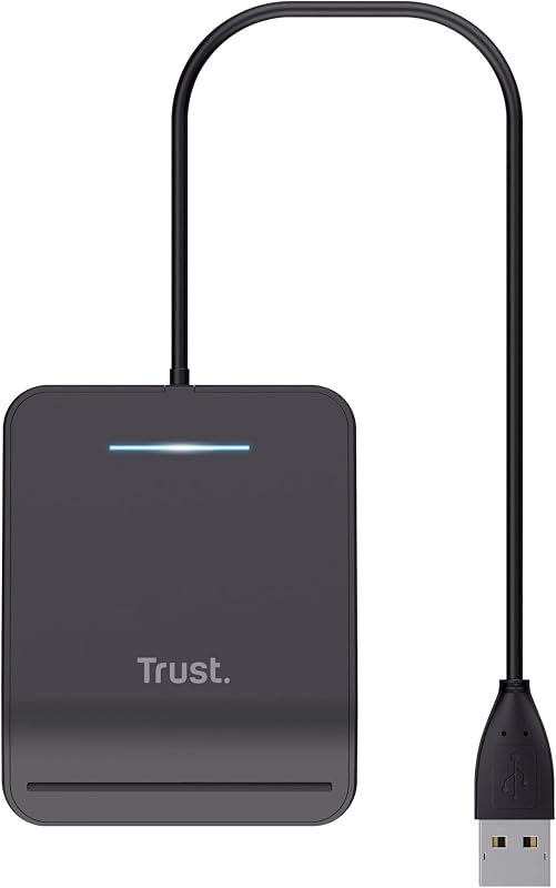 Lecteur de Carte DNI USB, Lecteur de Carte Identité, Noir