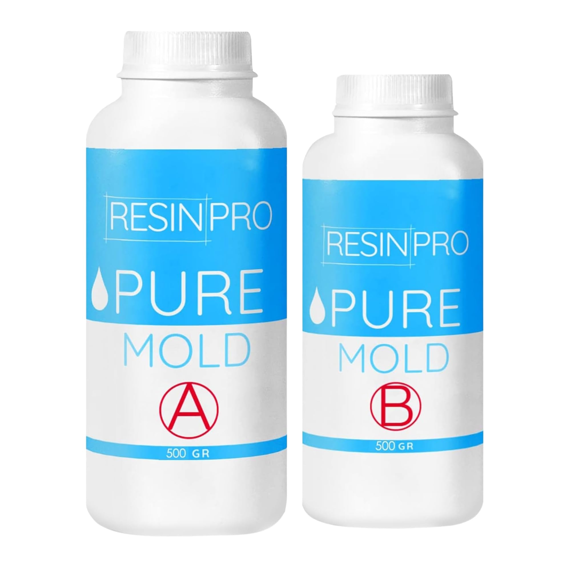 Pure Mold: Liquid Silicone Rubber (500g) Translucent And Fast For Creating Moulds For Polyurethane Epoxy Resins Wax Soap Gypsum Cement - Hardness 13 Shores - 100% Made in Italy — image 1