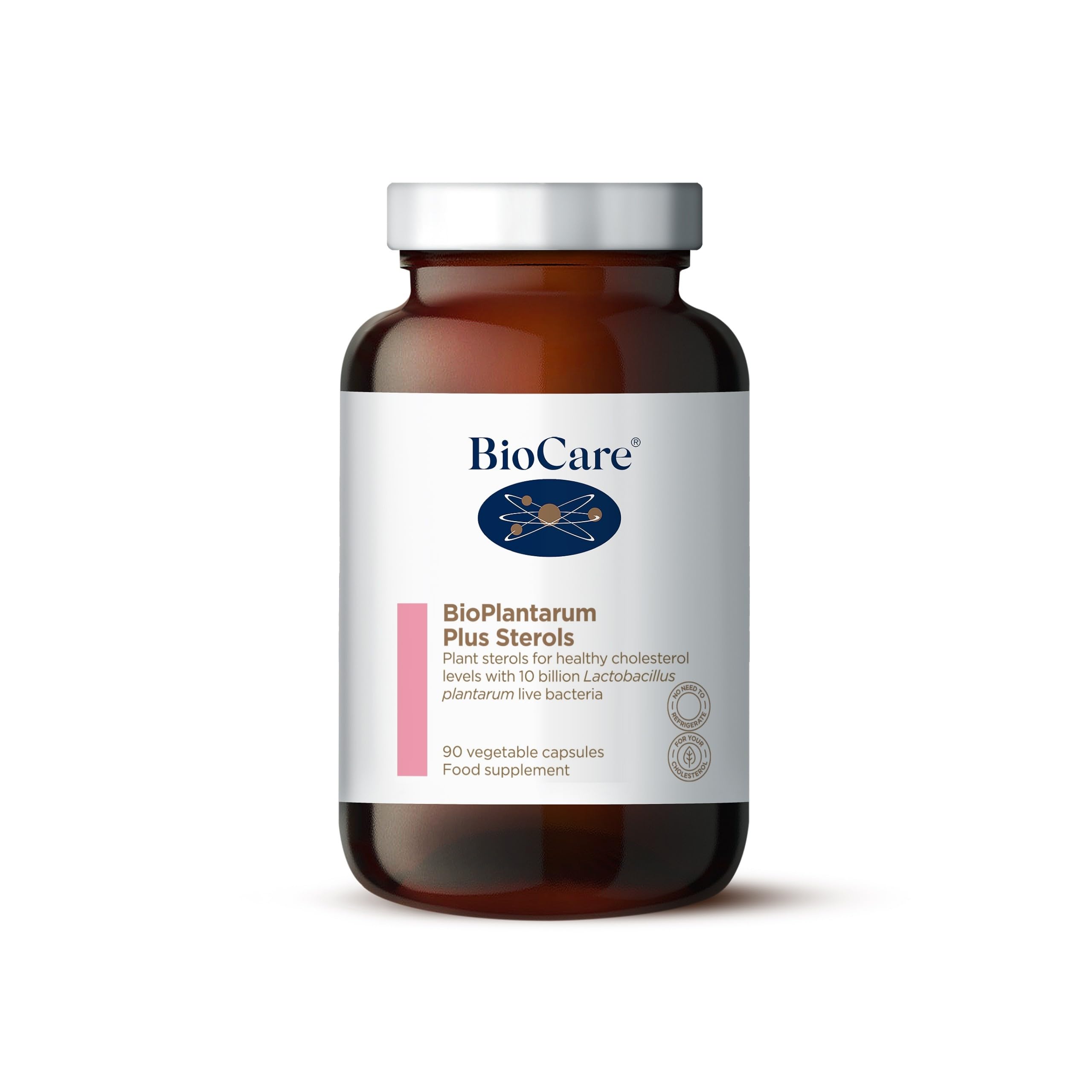 BioCare BioPlantarum Plus Sterols - Live Bacteria and Plant Sterols Blend, 10 Billion CFU - 90 Capsules