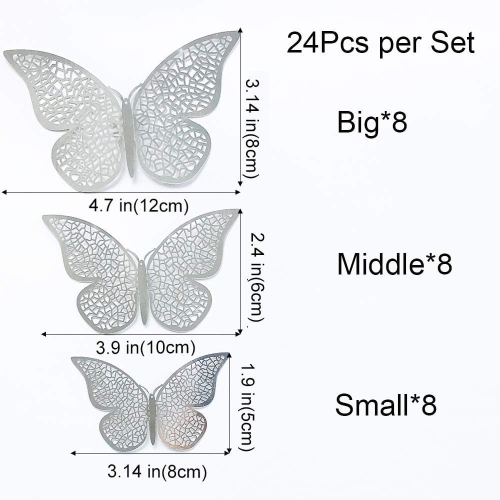 Download 24pcs Gold Butterfly Wall Sticker Decal 3d Metallic Art Butterfly Mural Decoration Diy Flying Stickers For Kids Bedroom Home Party Nursery Classroom Offices Decor Branches Gold 5 Room Decor Wall Decor Interven Group