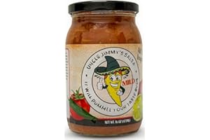 Uncle Jimmy's Salsa with All-Natural Ingredients - Restaurant Style Salsa Dip - Made with Fresh Tomato, Onion, Chili and Lemon - Mild Salsa for Snacking & Parties - 16 oz Jar
