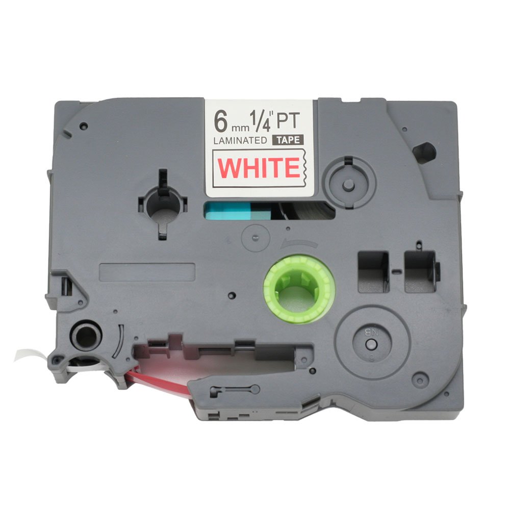 BROVACS 1 Pack Red on White Label Tape Compatible for Brother P-Touch TZ 212 TZe 212 6mm 1/4" OPA1121B
