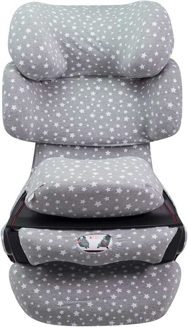 JYOKO KIDS Baby Car Seat Cover Liner Made Cotton Compatible with Cybex Pallas Fix- 2 Fix (White Star) - Image 3
