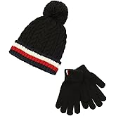 Tommy Hilfiger boys Cable Hat and Gloves Set