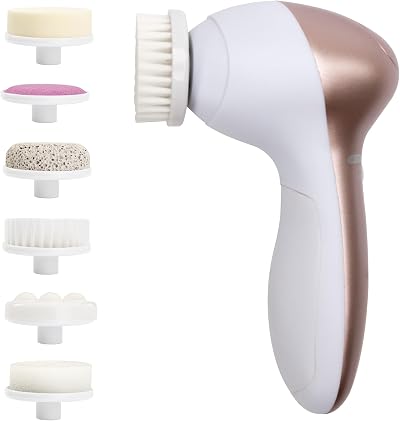 LIVIVO 7-in-1 Facial Cleansing Brush with 7 Heads – Electric Face Scrubber