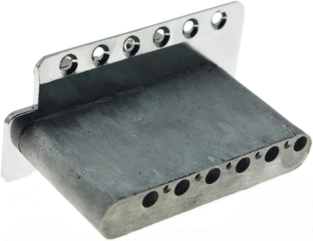 KAISH Chrome Vintage ST Strat Guitar Trem Tremolo Bridge Full Size Block Bent Saddles - Image 5