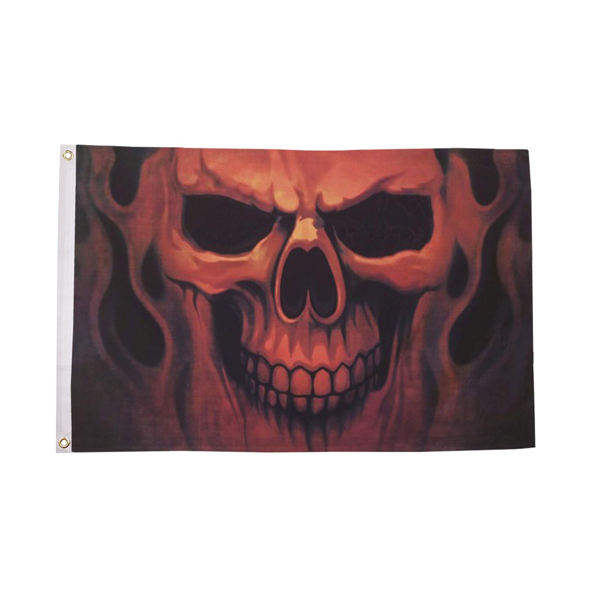 Flagtex Skull Ghost Flag 5ft x 3ft Large Flag 150cm x 90cm | Premium Woven Polyester with Brass Eyelets | Indoor Outdoor Display Garden Decoration Wall Hanging