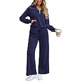 LCRRRN Women's 2 Piece Sweatsuit Outfits 2025 Fall Casual Tracksuit Sweat Lounge Sets