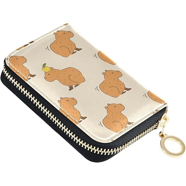 Amazon.com: JHKKU Cute Capybara Credit Card Wallet, Leather