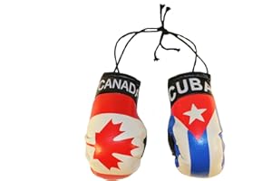 Canada & Cuba Country Flags Mini Boxing Gloves...New