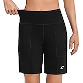 Quenteen Bermuda Shorts for Women 9" Knee Length Athletic Sweat Shorts High Waisted Yoga Jogger