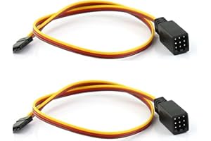 Chanmoo RC JR Style Servo Splitter 1 Male to 2/3/4/5/6 Female Y Harness Leads Y Splitter Cable Lead Wire 350mm for RC Cars Airplane Drone Receiver Servo ESC Cable Servo Fan 2Pcs (1 Male to 3Female)
