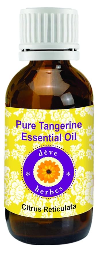Deve Herbes Pure Tangerine Essential Oil (Citrus Reticulata) 100% Natural Therapeutic Grade Steam Distilled for Personal Care, 30 ml