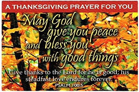 "Thanksgiving Prayer" Pass It On Message Cards - Package of 25