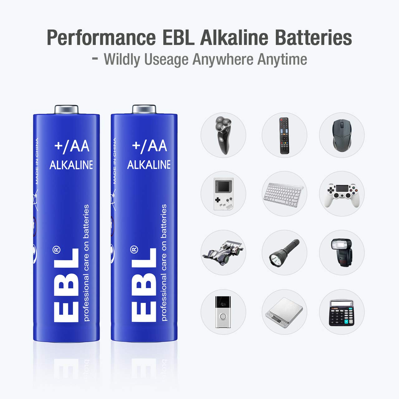 EBL AA Batteries 1.5V AA Alkaline Battery - Double A Homebasic Everyday AA Batteries for Game Controller, Mouse, Remote - Pack of 28
