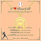 MORIANCE Sports Pendant Necklaces Baseball Softball Volleyball Basketball Soccer Football Tennis Racket Pendant Necklaces for Women Men Jewelry for Women Men