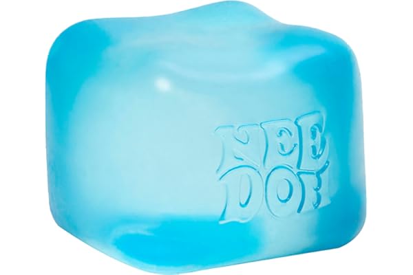 Schylling NeeDoh Nice Cube - Sensory Fidget Toy for Your Best Mellow and Chill - Square Shape with Groovy Goo Filling in Assorted Colors Blue Pink Purple - Age 3 to Adult - Pack of 1 Random Color