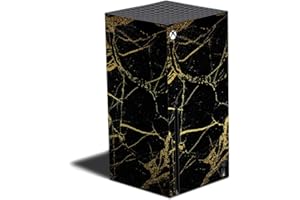 MIGHTY SKINS MightySkins Skin Compatible with Xbox Series X - Black Gold Marble | Protective, Durable, and Unique Vinyl Decal wrap Cover | Easy to Apply and Change Styles | Made in The USA