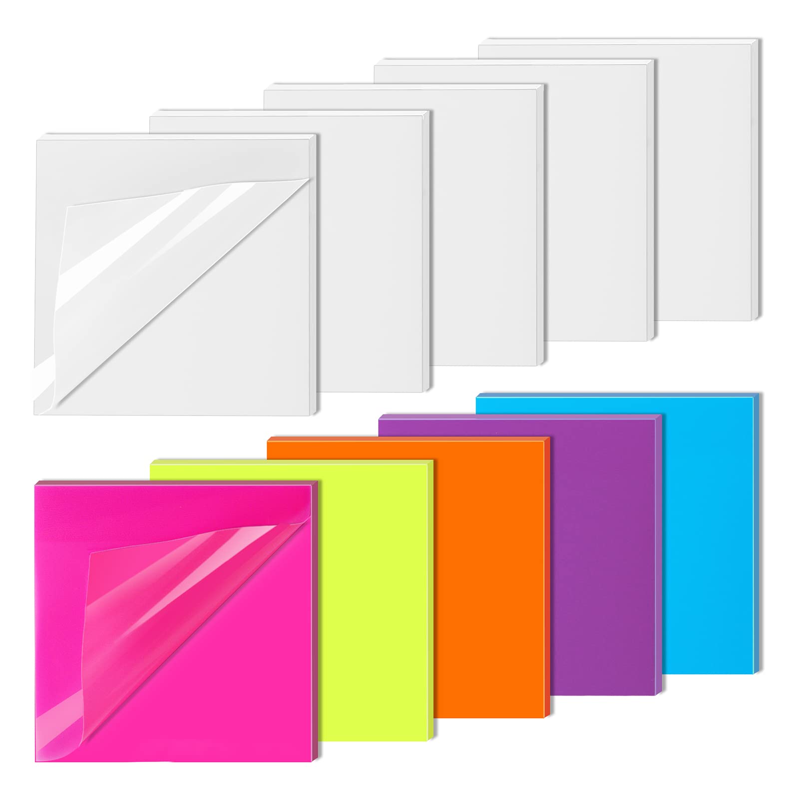 Transparente Post Its Mua Transparent Sticky Notes,3X3 Inch Clear,Translucent Pads,See ...