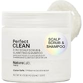 NatureLab.TOKYO Perfect Clean Scalp Scrub &amp; Clarifying Shampoo - 8.1 oz | Original, exfoliating sugar crystals, probiotic sake water, hyaluronic acid, 2-in-1 deep scalp cleanser for shine