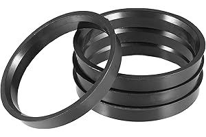 ACROPIX 70.1mm to 64.1mm Universal Car Hub Centric Rings Black - Pack of 4