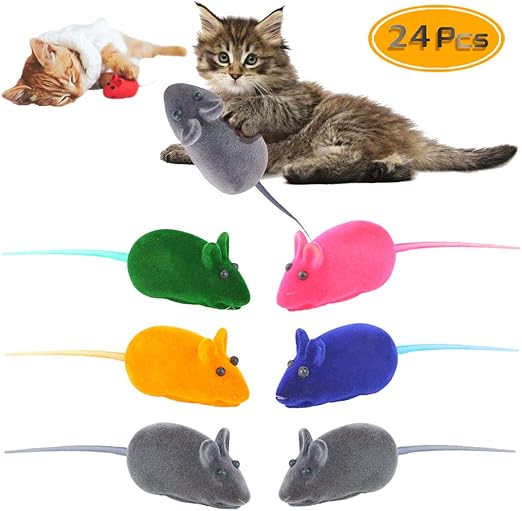 real fur mice cat toys