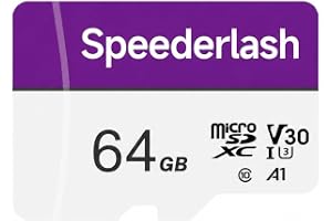 Speederlash 64GB Micro SD Card with Adapter, A1, U3, Read Speed Up to 95MB/s, High Speed Memory Card for Cams, Drones, Smartphone, Tablet