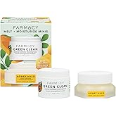 Farmacy Ceramide Face Moisturizer + Cleansing Balm Duo - Travel Size Skin Care Set with Green Clean Makeup Remover Balm + Honey Halo Moisturizer Face Cream (2 Count)