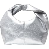 Verdusa Women's Ruched Hobo Mini Handbag Clutch Purse Dumpling Pouch Bag