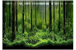 ZOPSC Waterproof Fish Tank Poster Background PVC Adhesive Underwater Forest Tank Background Poster Backdrop Decoration Paper(76 * 46cm)