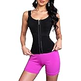 Shapmama Waist Trainer for Women Tummy Control Waist Cincher Corset Vest with Zipper and Hooks for Postpartum and Gym