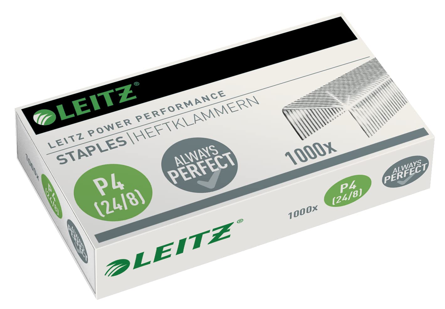 Leitz Staples Zinc-Plated, 24/8mm, 1000pc. , stainless steel