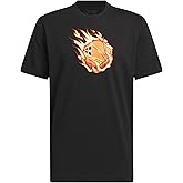 Adidas Mens On Fire Graphic Basketball T-Shirt
