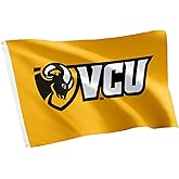 Desert Cactus Virginia Commonwealth University VCU Flag - 3 x 5 Feet Rams Flag, Indoor/Outdoor Durable Fabric, 100% Polyester Design (Style 4a)