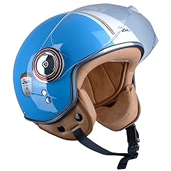 BEON Motorcycle Half Helmet with Visor, 3/4 Retro