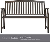 Grand patio Outdoor Bench Dark Brown Aluminum Steel Frame 300kg view 9