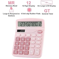 Podokas Office Calculators Desktop, 12-Digit Dual