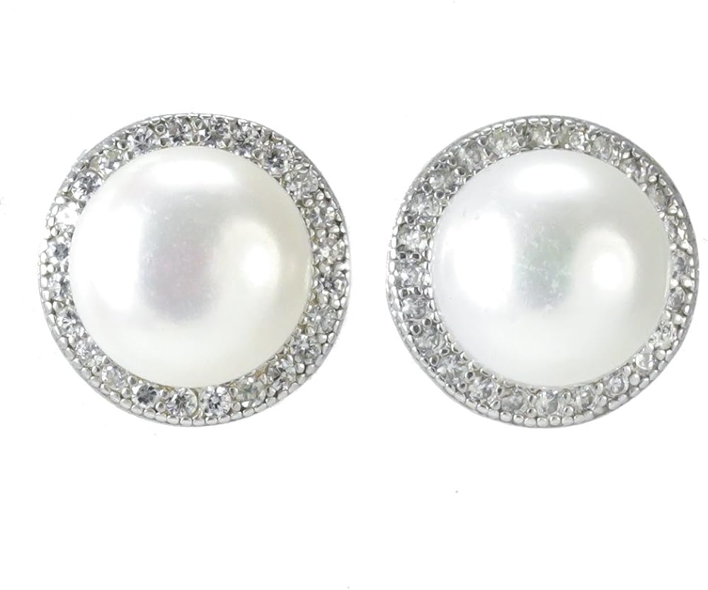 Sterling Silver & Pearl Earrings Jewelry